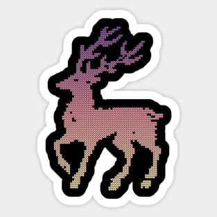 december deer ugly sweater Sticker